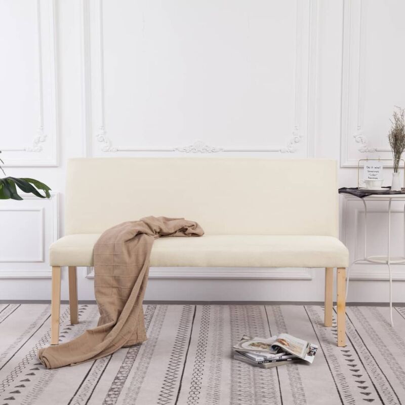 Vidaxl - Banc 139,5 cm Crème Polyester