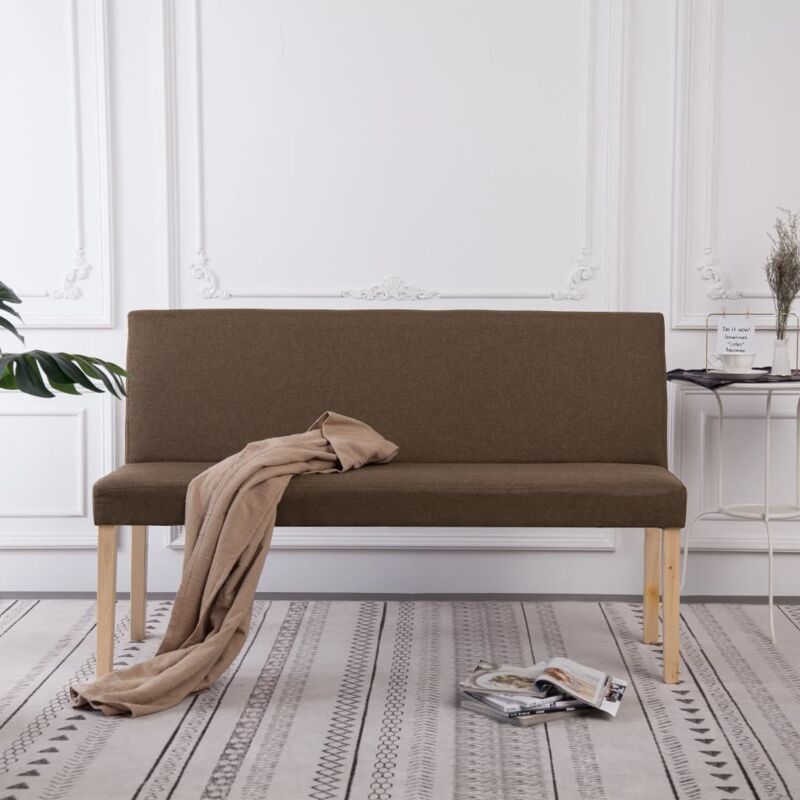 Vidaxl - Banc 139,5 cm Marron Polyester