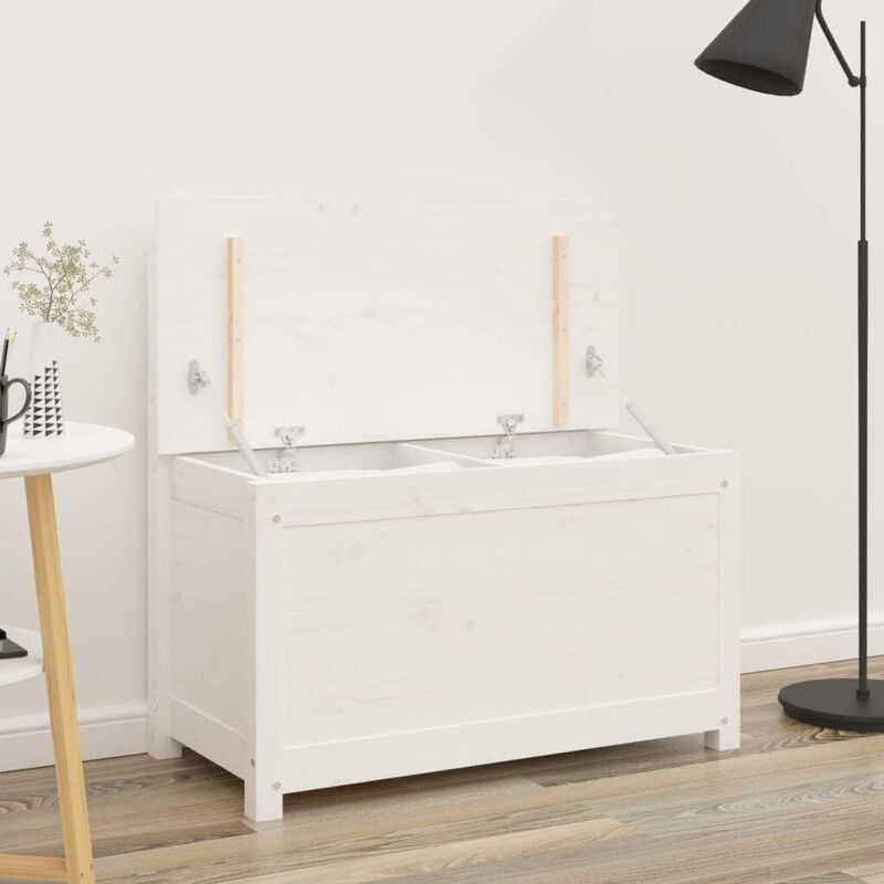 Banc Blanc 80x41x77 cm Bois de pin massif Vidaxl