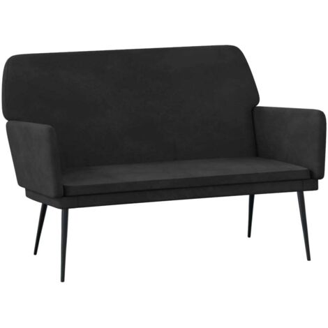 Banc Noir 108x79x79 cm Velours CFW572039