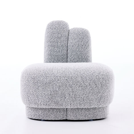 Banc ottoman en tissu confortable, avec des oreilles mignonnes. Pas de espace pour ranger quoi que ce soit  il ne peut être démonté.