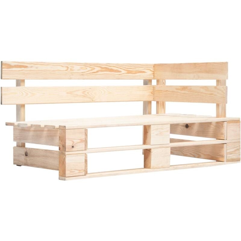 Banc d'angle palette de jardin bois Vidaxl