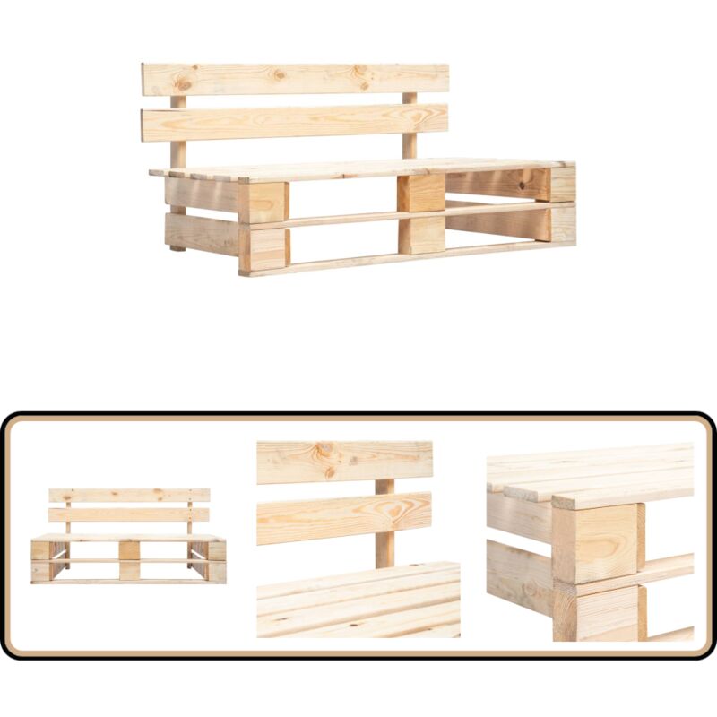 Banc palette de jardin bois - Banc De Jardin - Banc En Bois - Mobilier De Jardin - Terrasse - Jardin