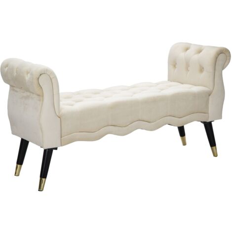Banc Paris Crème/Or Cm 120X40X60