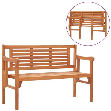 Banc pliable de jardin Luxueux  Fauteuil de jardin 120 cm Bois d'eucalyptus solide Chic-470818