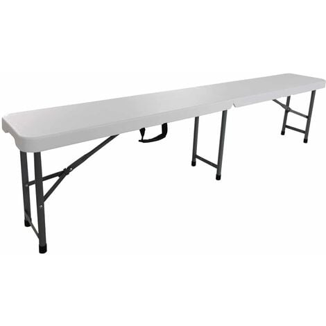 Banc pliant 183x28x43cm plastique et métal