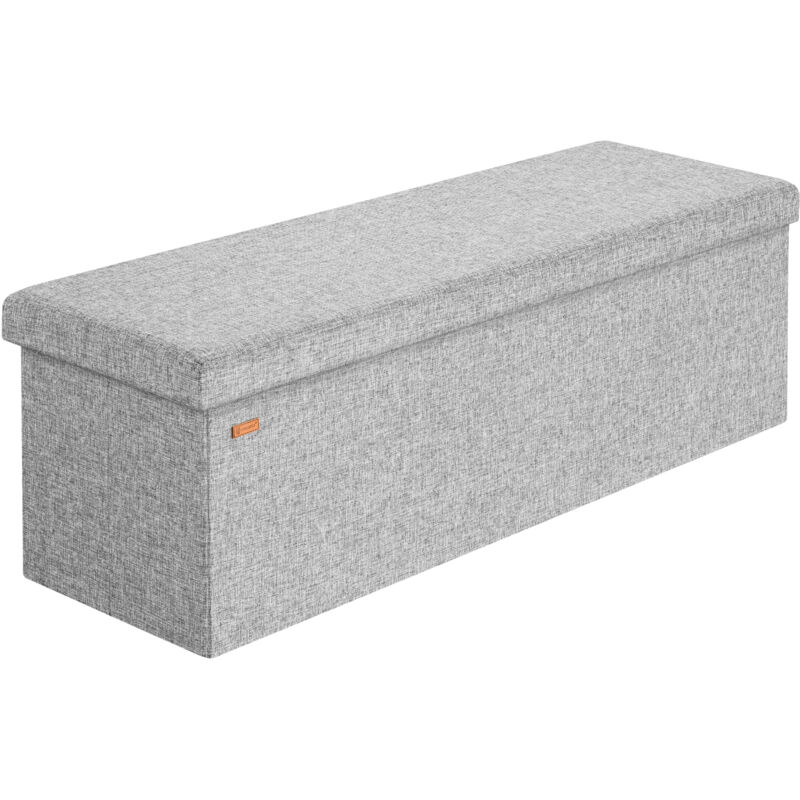 Banc de rangement avec couvercle amovible Siège pouf Coffre de rangement pliable pour salon chambre couloir xl - Grau (de)