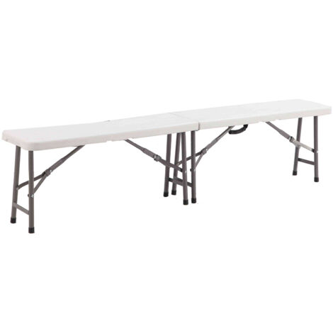 Banc pliant extérieur Chanibeau Blanc 183x28x44 cm