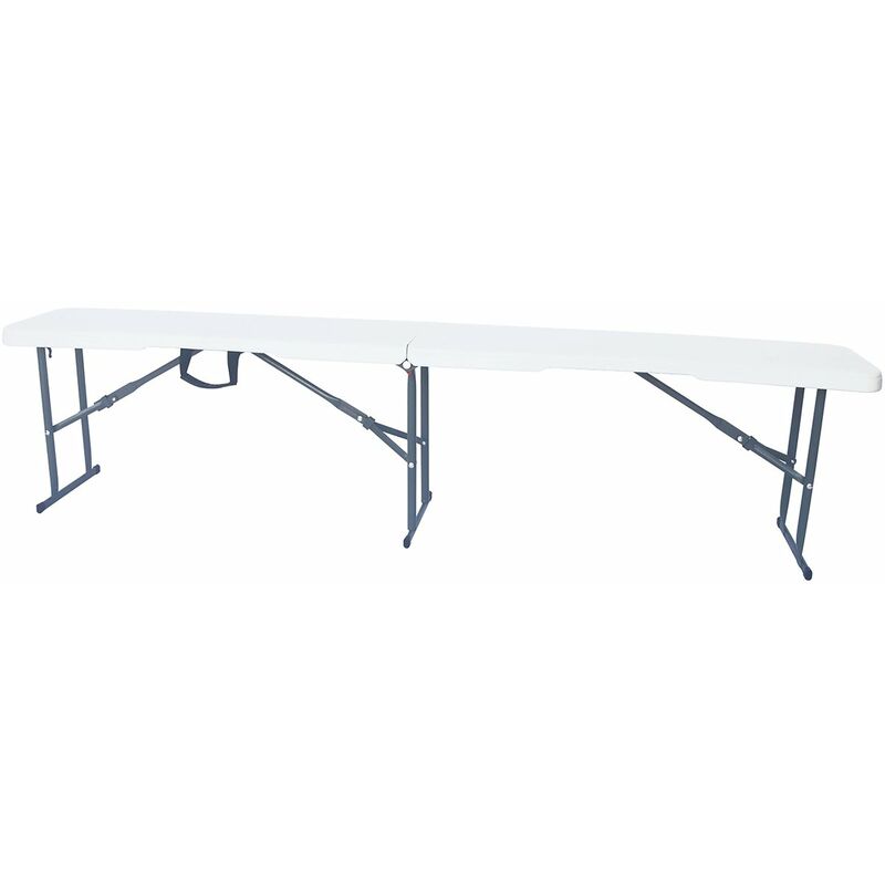 Habitat Et Jardin - Banc pliant 'Foldy' - 183 x 28 x 43 cm - Blanc