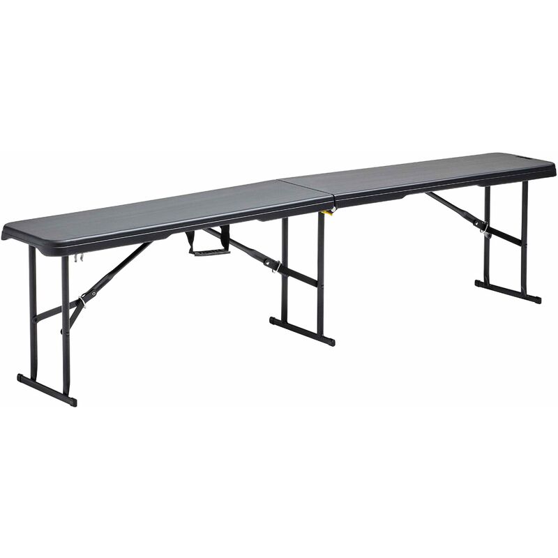 Banc pliant noir 3 places 180cm