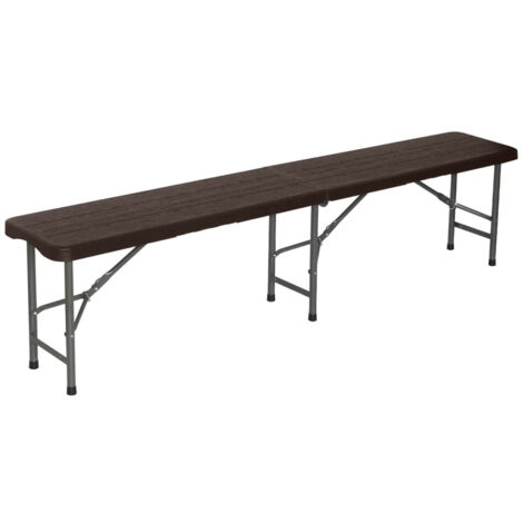 Banc Pliant Traiteur Effet Bois 180x30x43cm Thinia Home