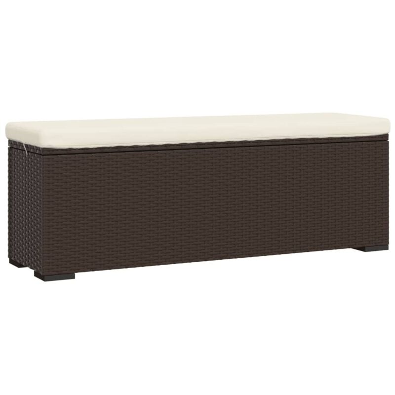 Vidaxl - Banc pouf avec coussin marron 110x30x40 cm résine tressée