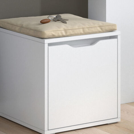 Banc pour chaussures Ruben, Blanc, 40 x 40.6 cm, Vicco