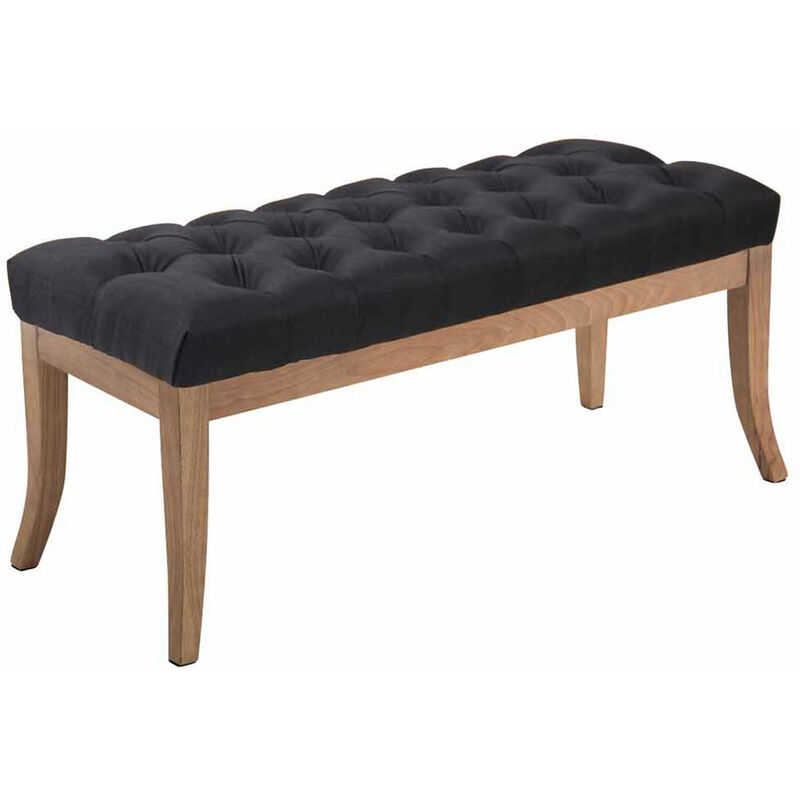 Banc en bois clair élégant et session matelassée 100 cm différentes couleurs colore : noir