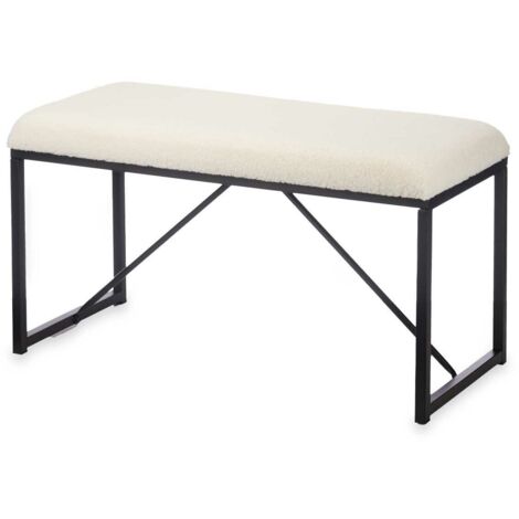 Banc rembourrée pour l'entrée Teddy, 38 x 81 x 42 cm