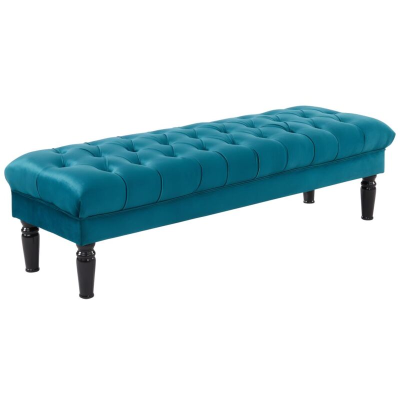Banc rinaldo - Velours bleu canard