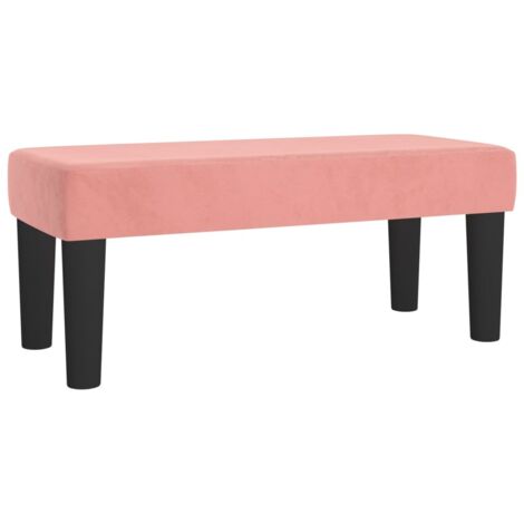 Banc Rose 70x30x30 cm Velours CFW348486