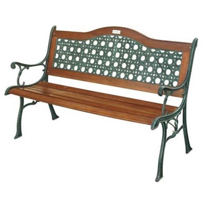 Fraschetti - Banc extérieur en fonte de rotin en fonte 126x60cm Garden Deluxe Collection