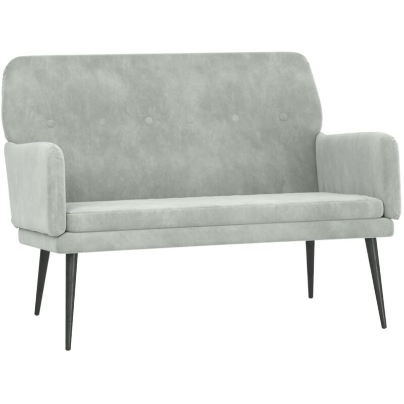 Vidaxl - Banc Gris clair 108x79x79 cm Velours