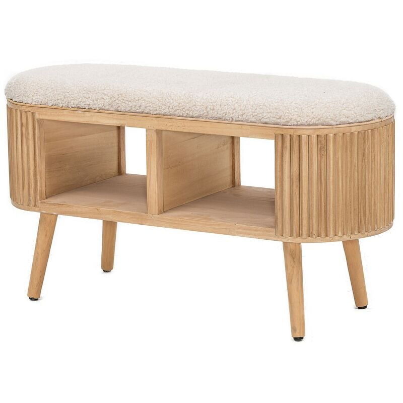 Banc Style Boheme en Bois et Cannage - Nordlys