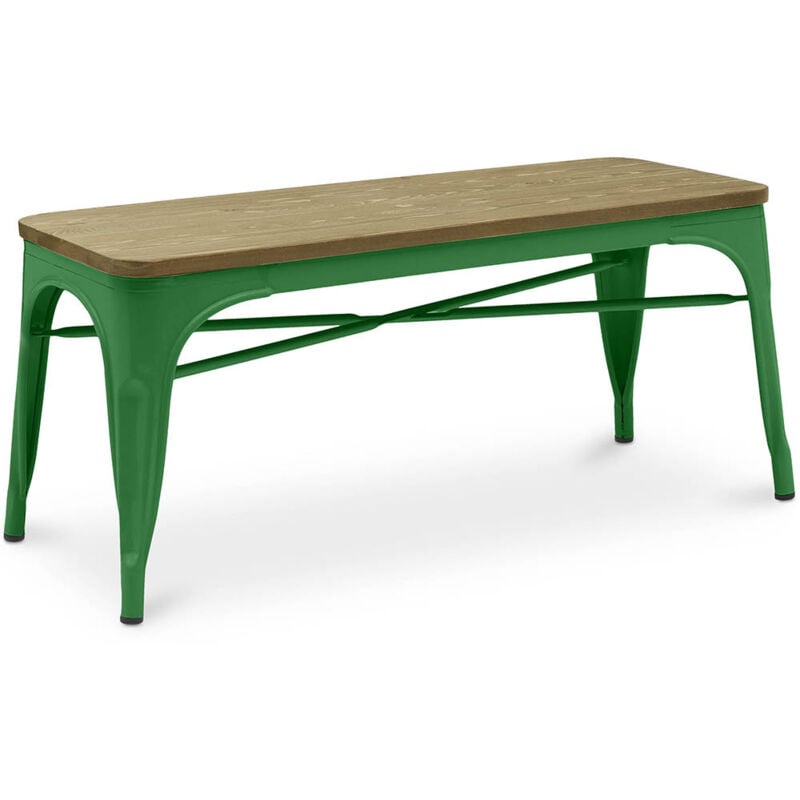 Banc - Design Industriel - Bois et Métal - Stylix Vert