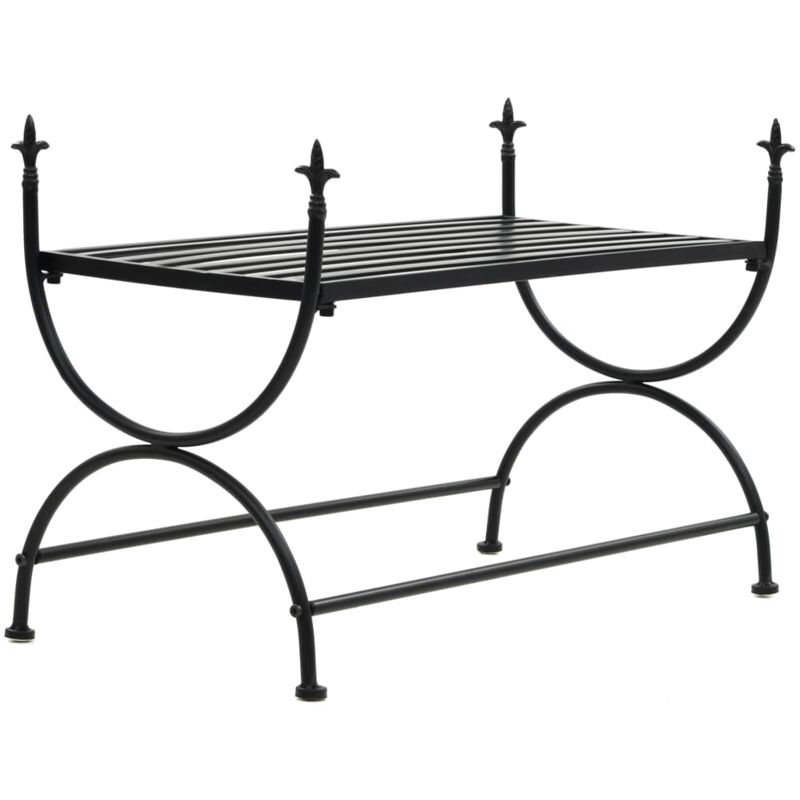 Banc Style vintage Métal 83 x 42 x 55 cm Noir vidaXL