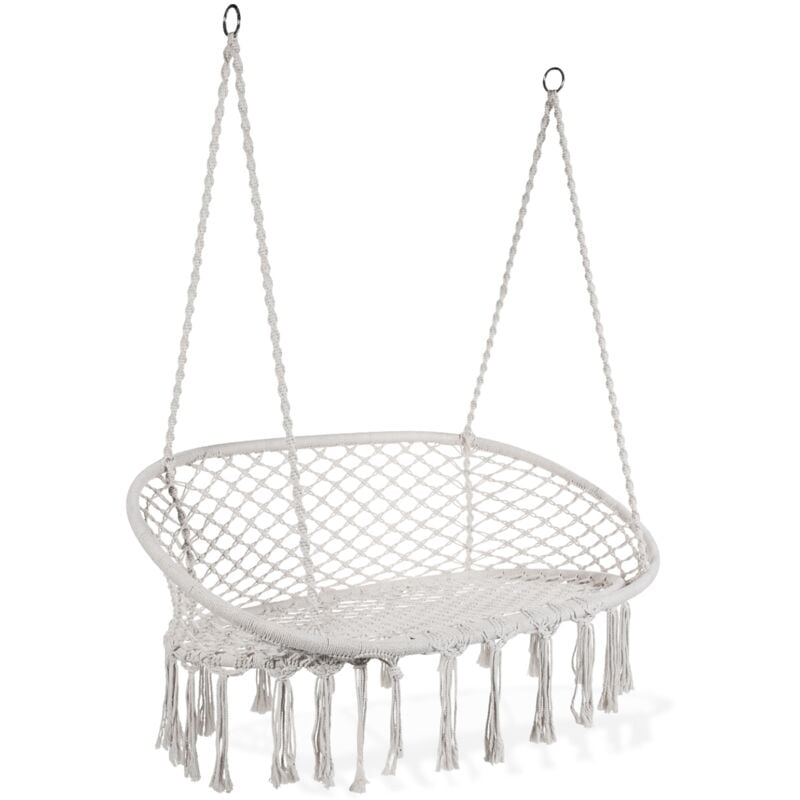 Banc suspendu bohème design macramé balancelle 2 places