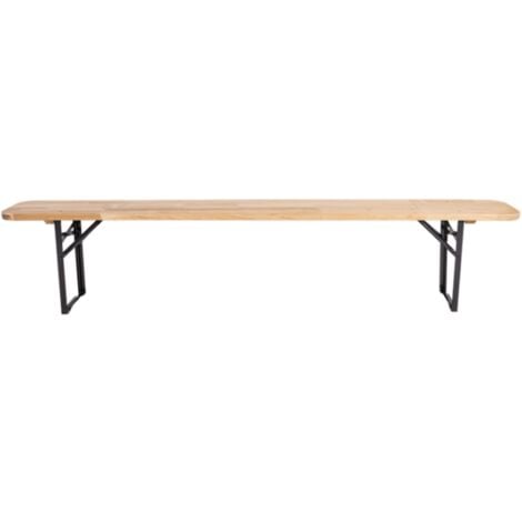 AC-DECO Banc table de jardin brasserie en bois 220cm