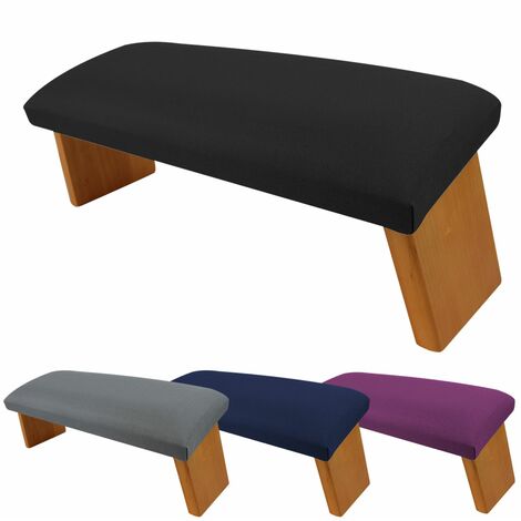 Banc, tabouret de méditation, yoga pliant en bois - Noir - Vivezen