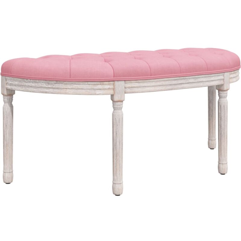 Vidaxl - Banc Rose 110,5x45x49 cm Velours