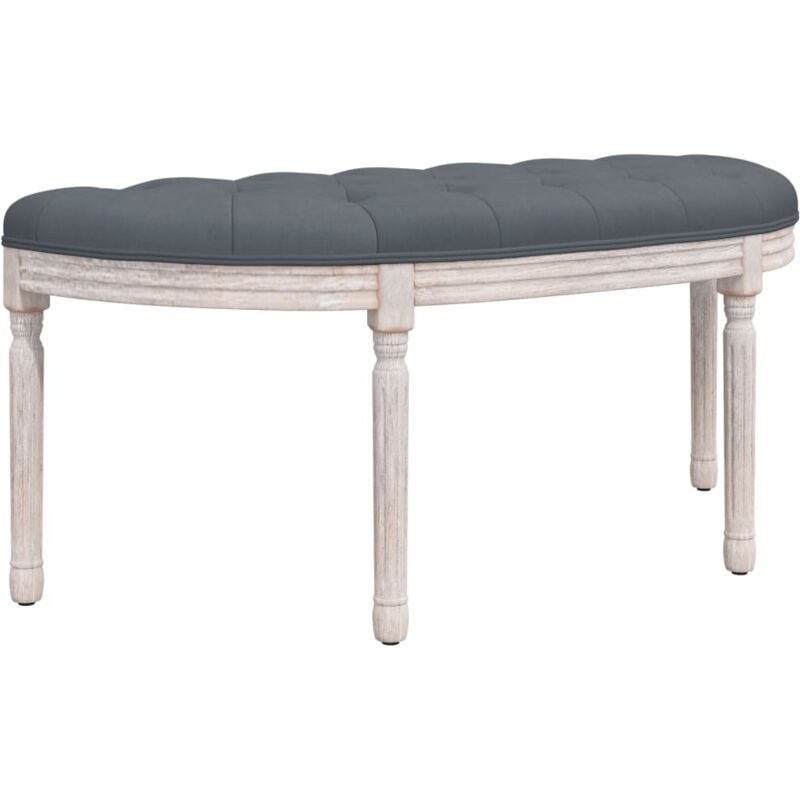 Vidaxl - Banc Gris foncé 110,5x45x49 cm Velours