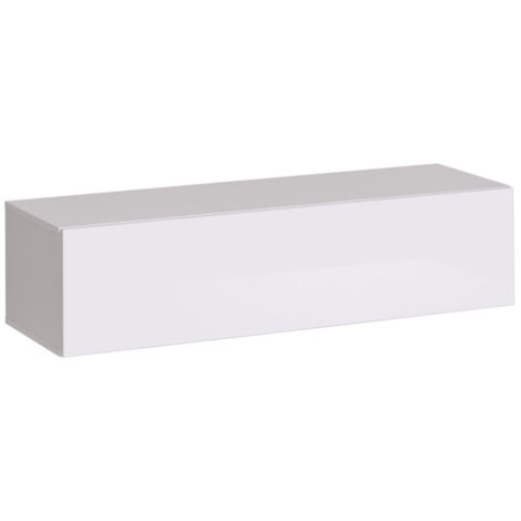 Banc TV Mural Design "Switch" 120cm Blanc