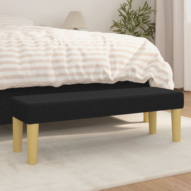 Banc Noir 100x30x30 cm Tissu vidaXL