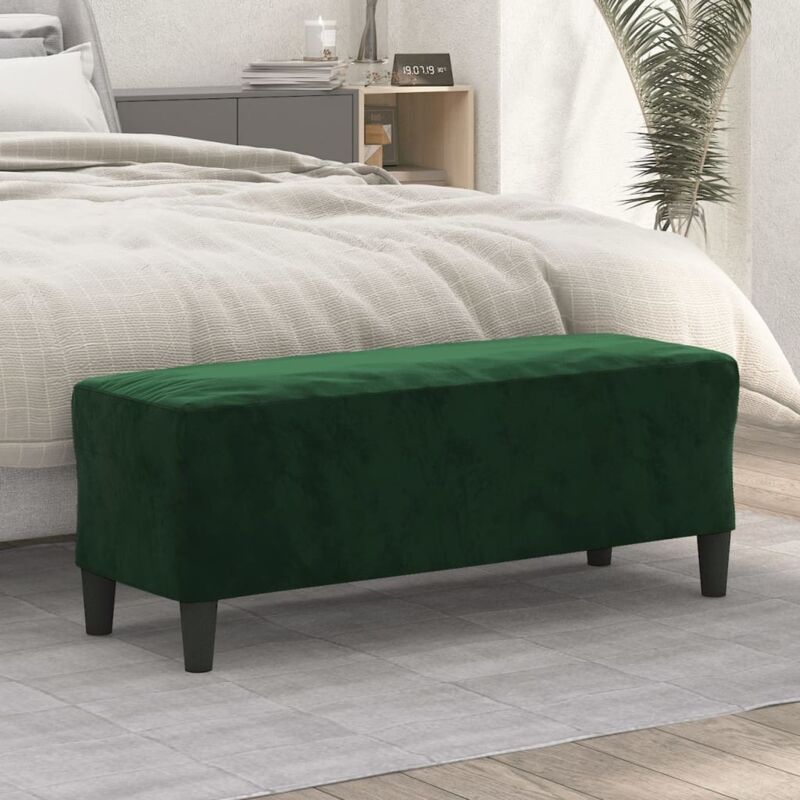 Vidaxl - Banc Vert foncé 100x35x41 cm Velours