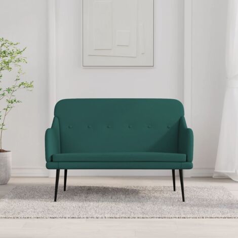 Banc Vert foncé 110x76x80 cm Tissu