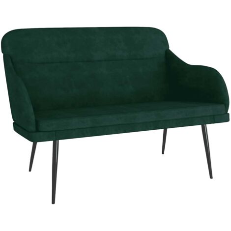 Banc Vert foncé 110x76x80 cm Velours