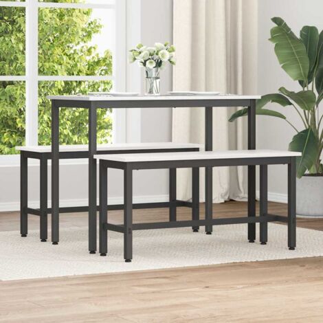 Banca de Comedor 2 pcs 100 x 32,5 x 49 cm Madera maciza de pino