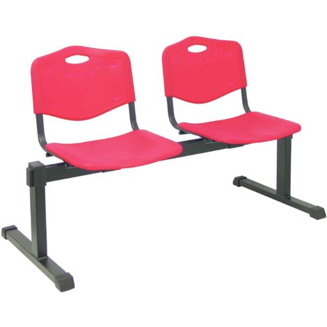 Bancada Iso Pastic 2 plazas PVC color rojo