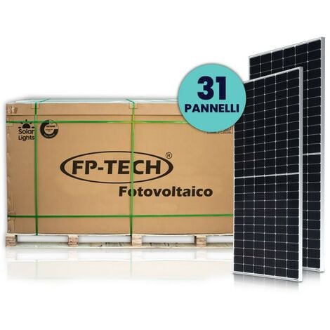 BANCALE 31 PANNELLI SOLARI FOTOVOLTAICI 450 Wp o 550 Wp MONOCRISTALLINO 144 CELLE 13950 W O 17050 W Scegli - 31 Pz da 550 Wp - 17050 W