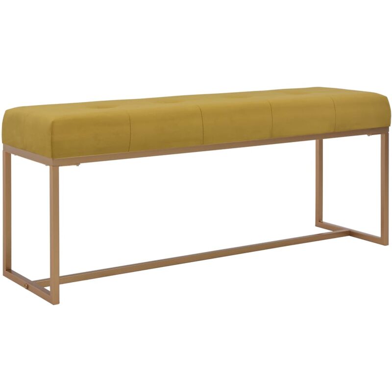 

Banco 120 cm terciopelo mostaza