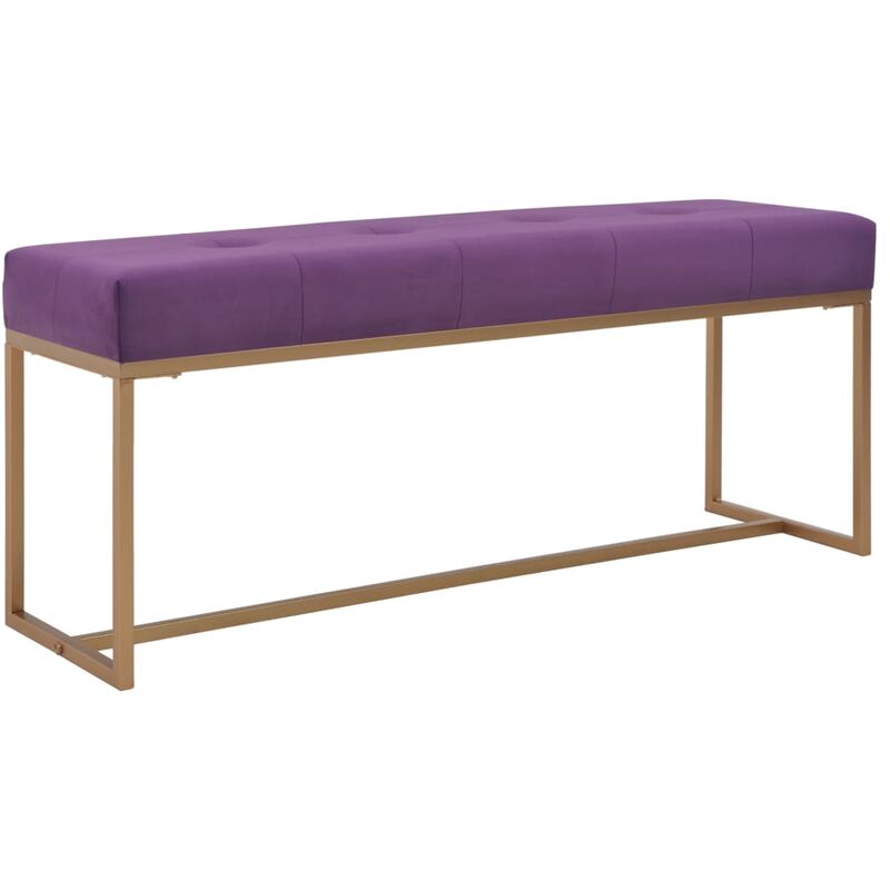

vidaXL Banco Terciopelo 120 cm Morado - Púrpura