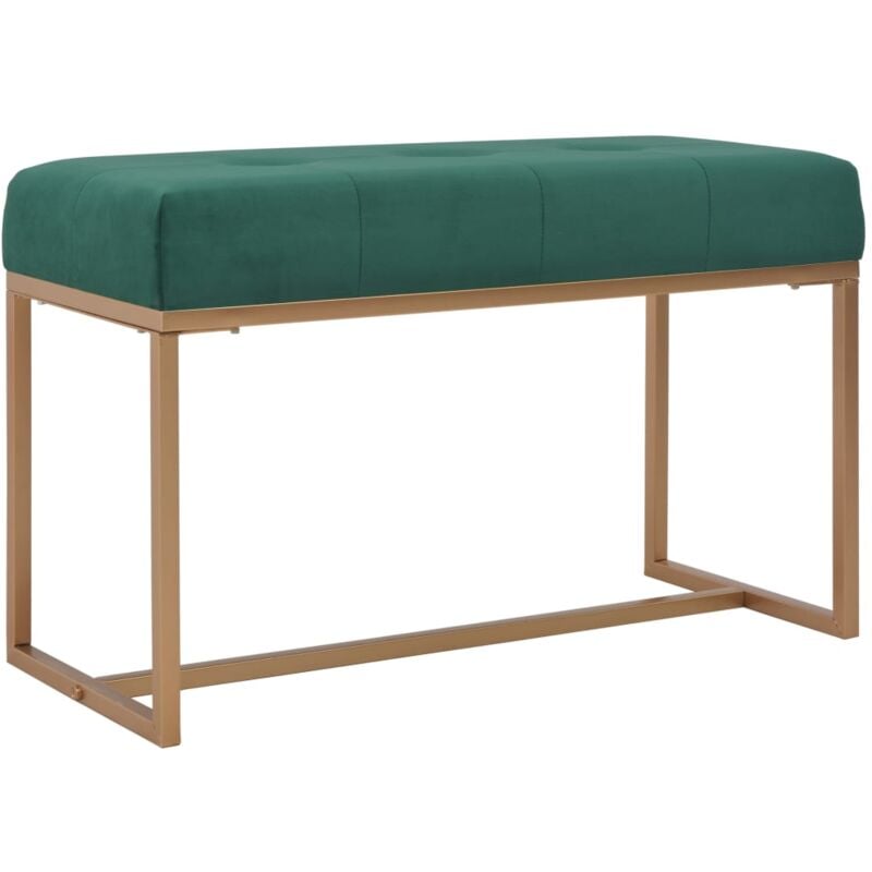 

vidaXL Banco Terciopelo 80 cm Verde - Verde
