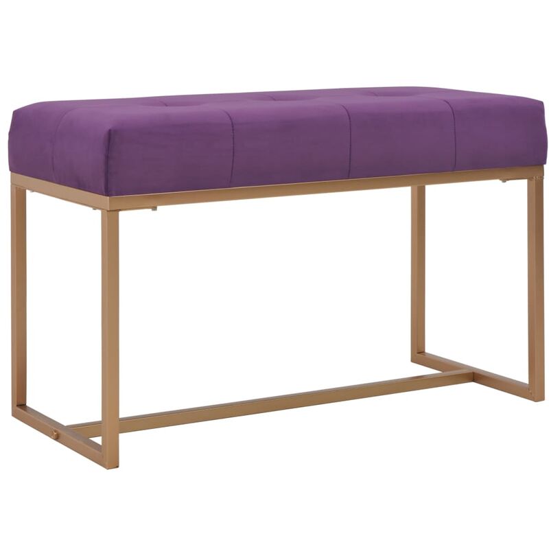 

vidaXL Banco Terciopelo 80 cm Morado - Púrpura