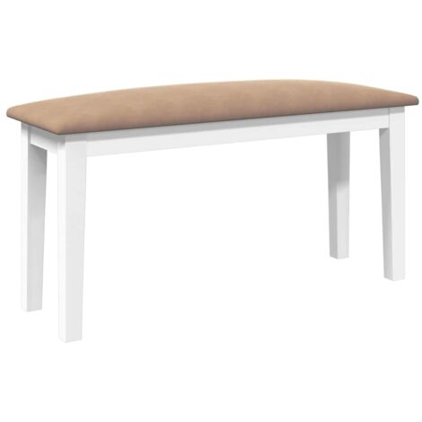 Banco 90 cm madera maciza caucho blanco vidaXL