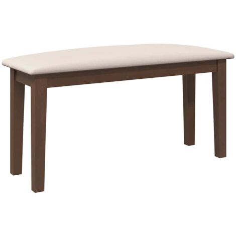 Banco 90 cm Madera Maciza Marrón Caucho vidaXL
