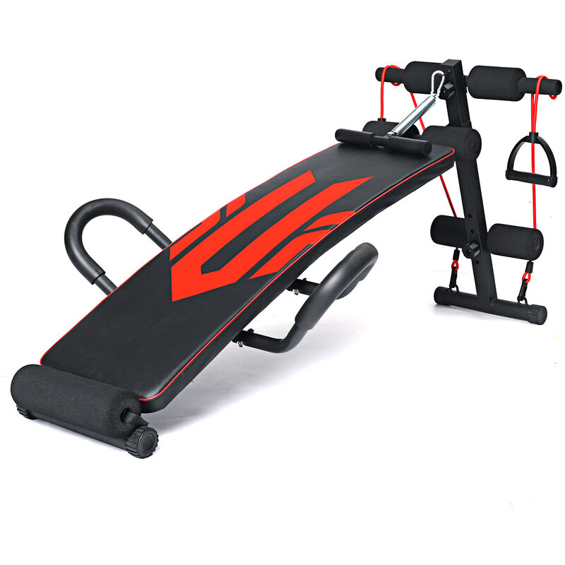 

Banco Abdominal Ajustable para Entrenamiento de Gimnasio, Extension Sit Push Up Banco Abdominal Fitness, Musculación GEEMAX