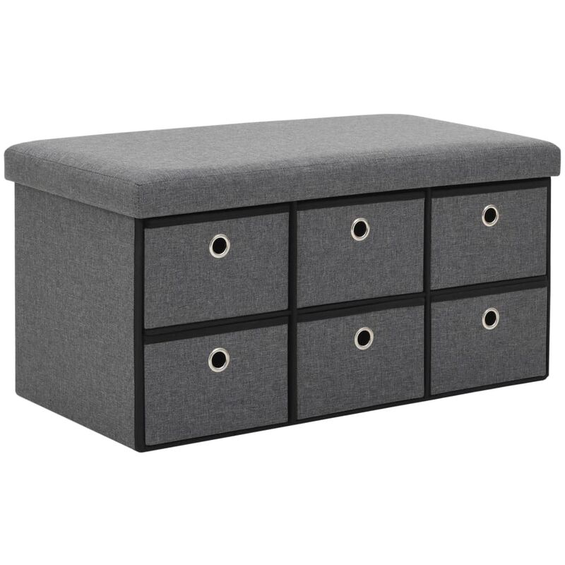 Faln Follame Bank plegable plegable 76x38x38cm gris oscuro