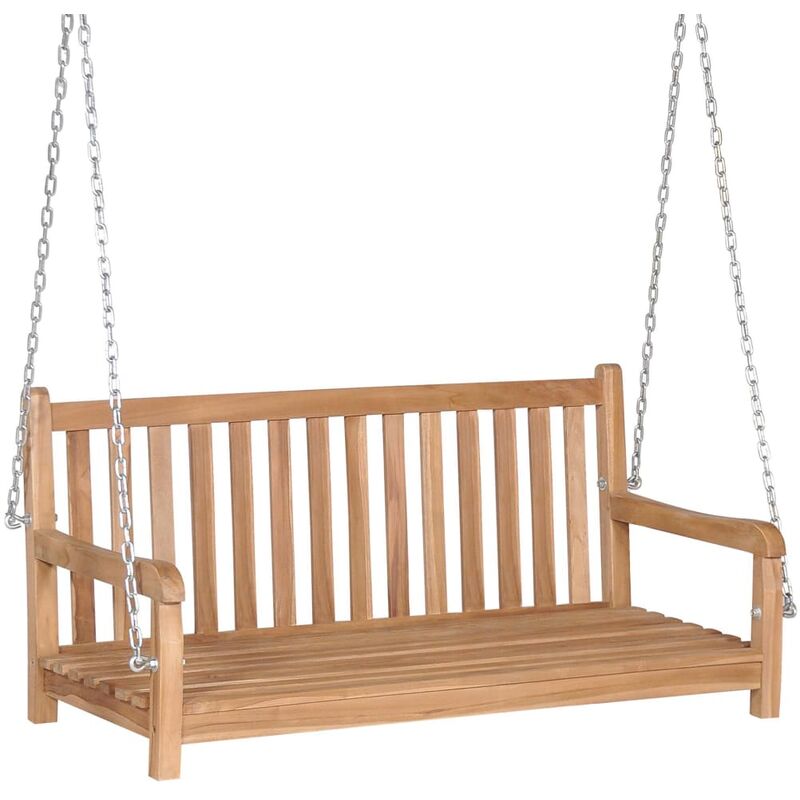 

Banco balancin madera de teca maciza marron 120x60x57,5 cm