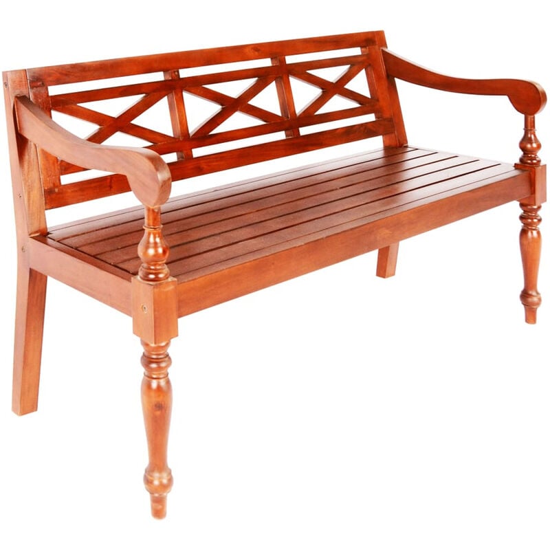 

Banco Batavia madera maciza de caoba marron oscuro 136 cm