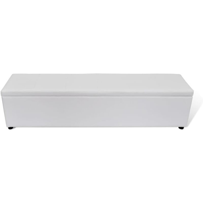 

Banco de almacenamiento blanco 168x44x44 cm